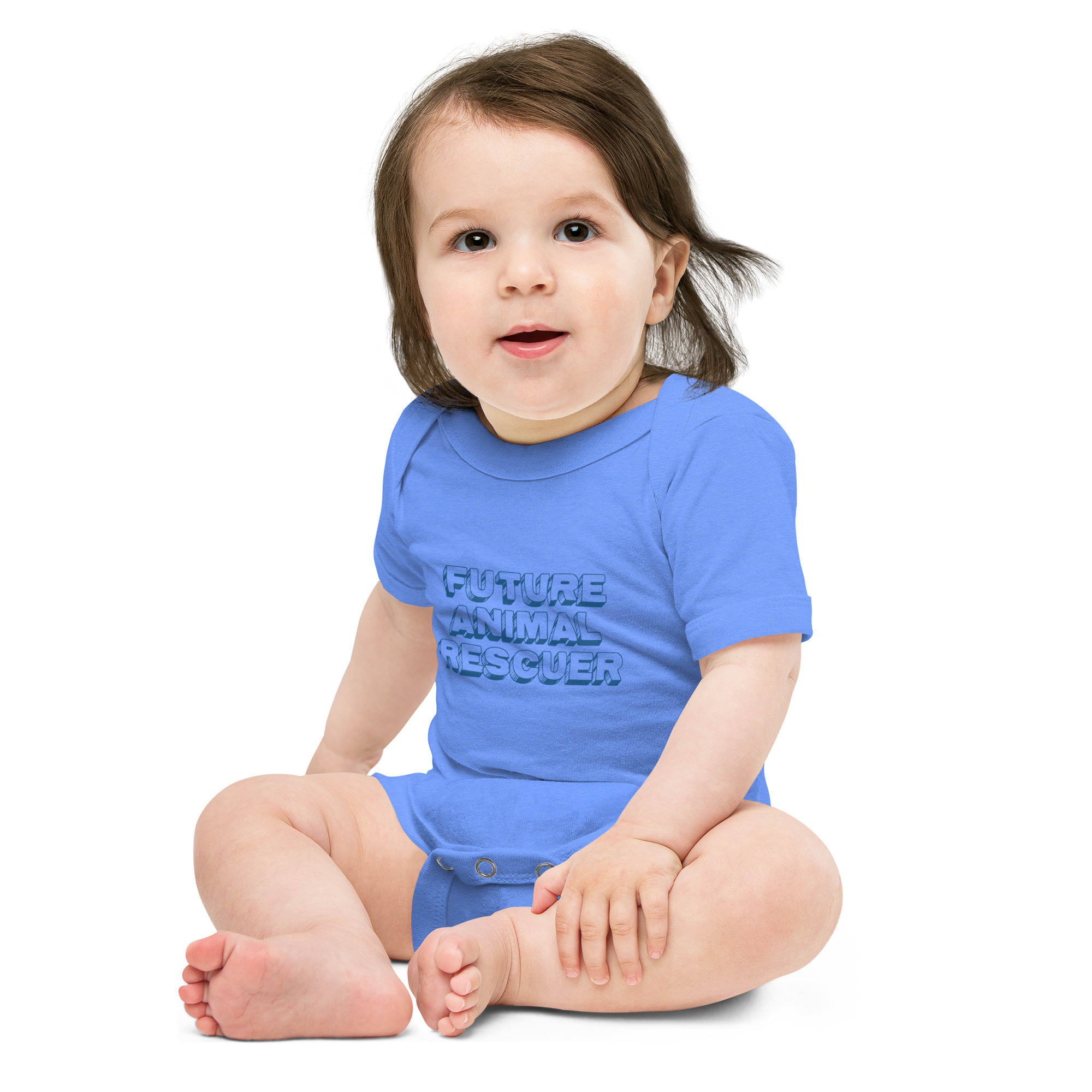 Baby Future Animal Rescuer short sleeve one piece - Image 2