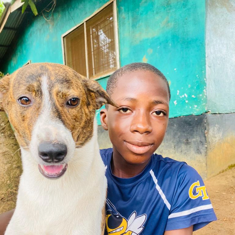 Romeo and his dog, Teddy.